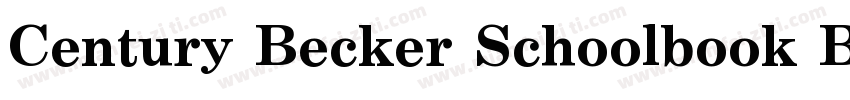 Century Becker Schoolbook Bold字体转换